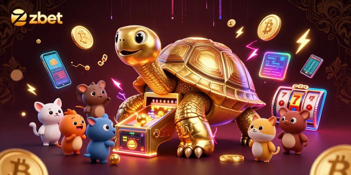 Experience the excitement at zbet with a vibrant scene of animated characters playing a pinball-themed casino game.