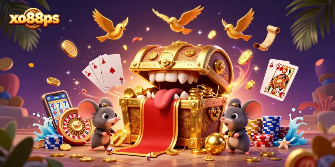 Experience riches at xo88ps with vibrant 3D treasures and dynamic casino gameplay elements.