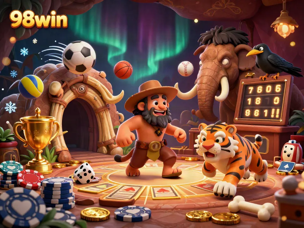 Bet on exciting sporting events at 98win with vibrant visuals and dynamic elements.