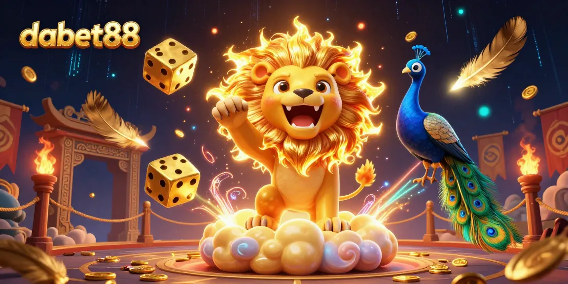 Dabet88 players engaging in dynamic gaming action with lively casino elements and a thrilling atmosphere