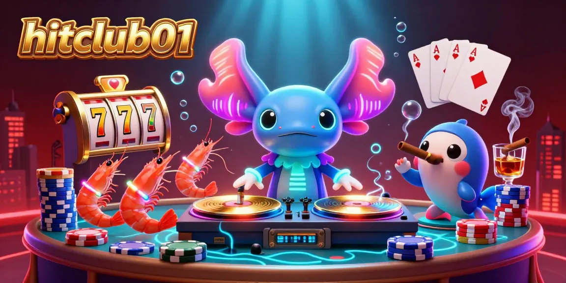Engage in thrilling gameplay at hitclub01 with a vivid, neon-themed casino scene.