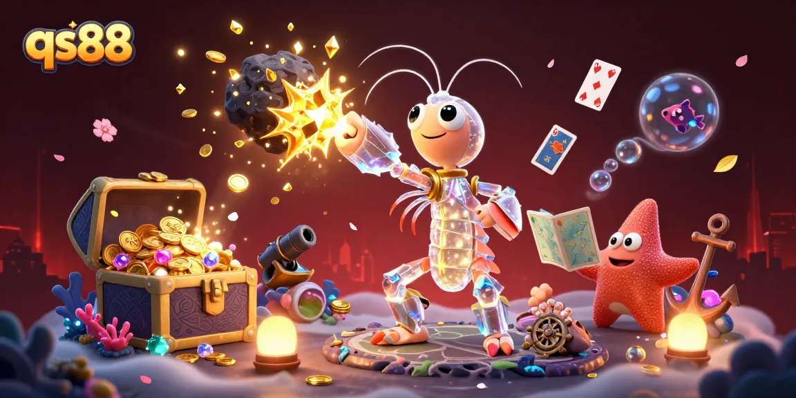 Experience thrilling adventures with qs88 as the galactic samurai retrieves treasures amidst exploding gems and coins.
