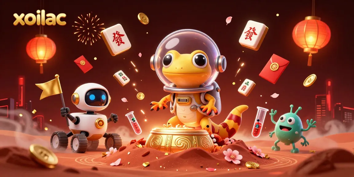 Cheer and win with xoilac as the Martian gecko discovers a golden casino adventure.